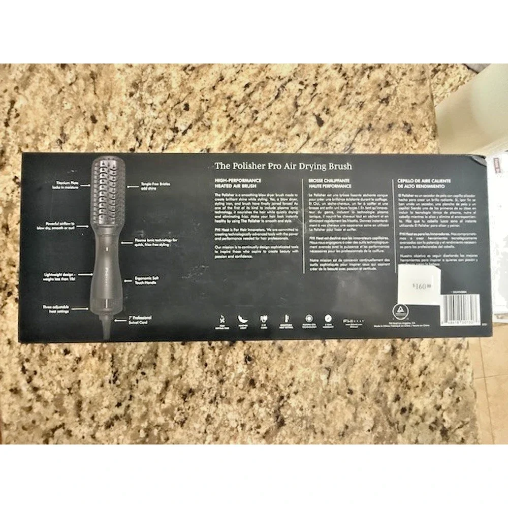 FHI Heat the Polisher Pro Air-Drying Brush Plasma Ionic Technology Smooth $160